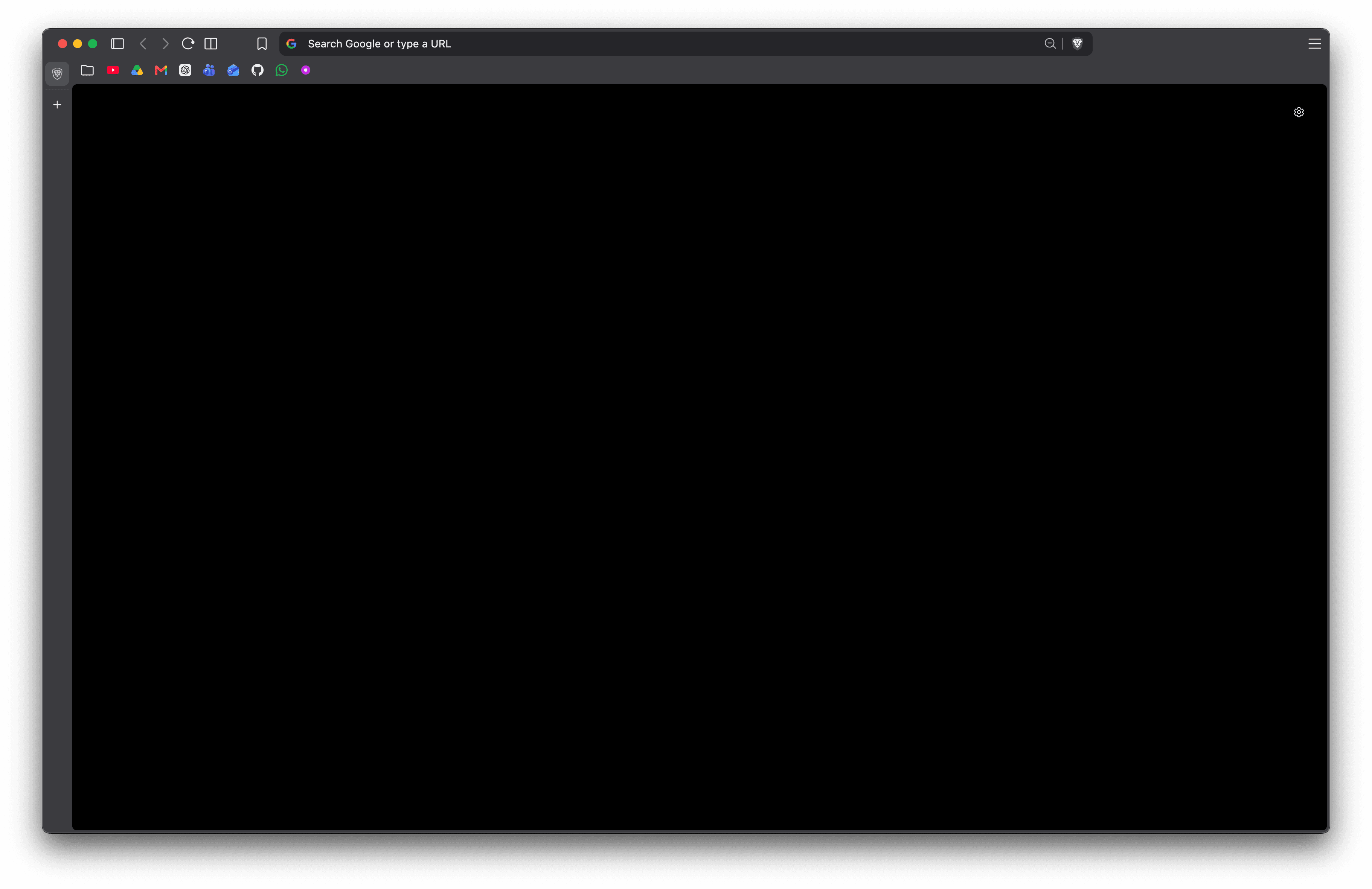 Brave browser with vertical tabs